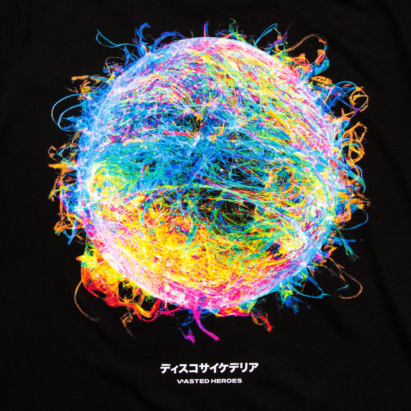 038 Disco Psychedelia Back Print - Tshirt - Black