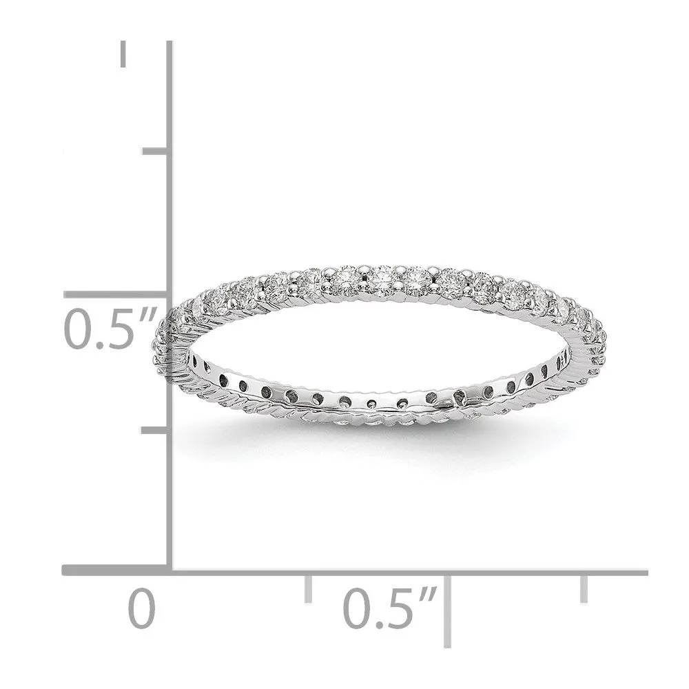 1.5mm 14K Rose, Yellow or White Gold 1/2 Ctw Diamond Eternity Band