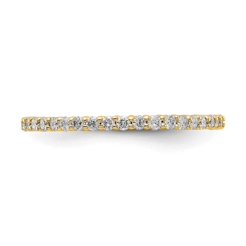 1.5mm 14K Rose, Yellow or White Gold 1/2 Ctw Diamond Eternity Band