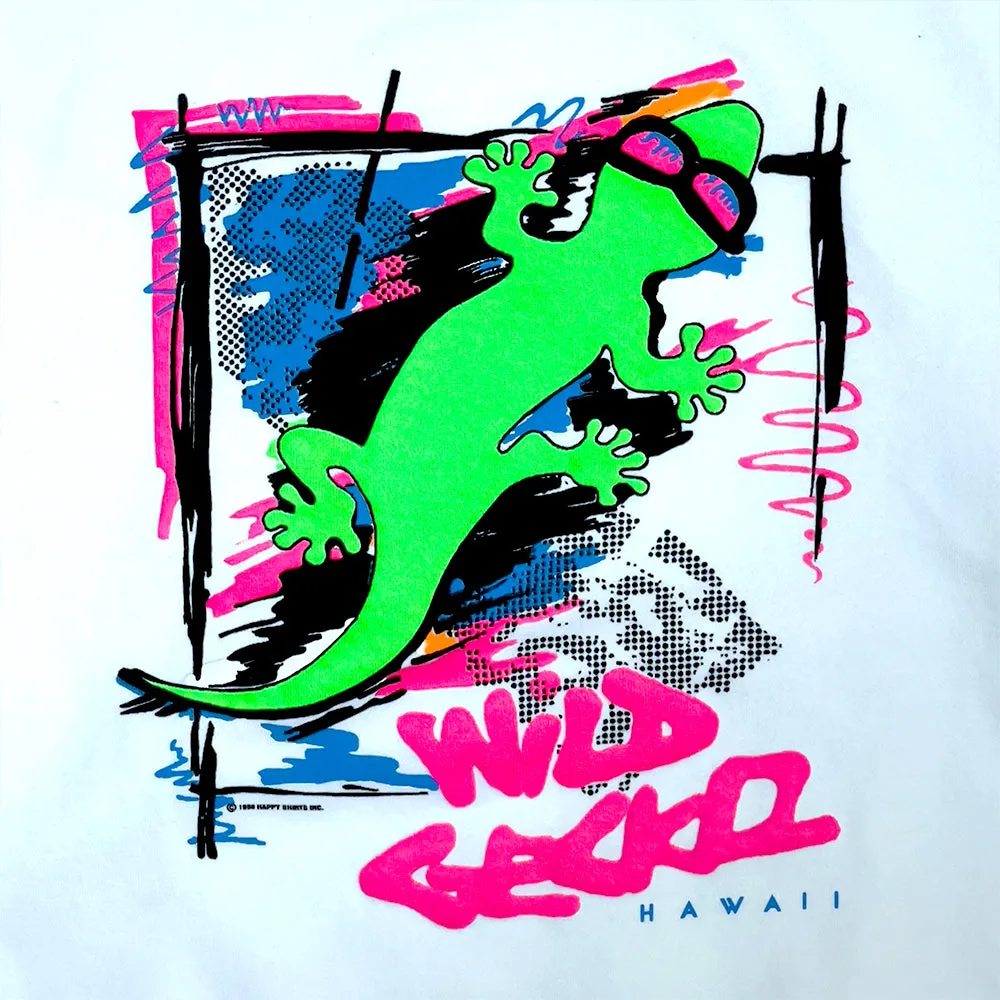 1989 Gecko Graffiti White LS Tee