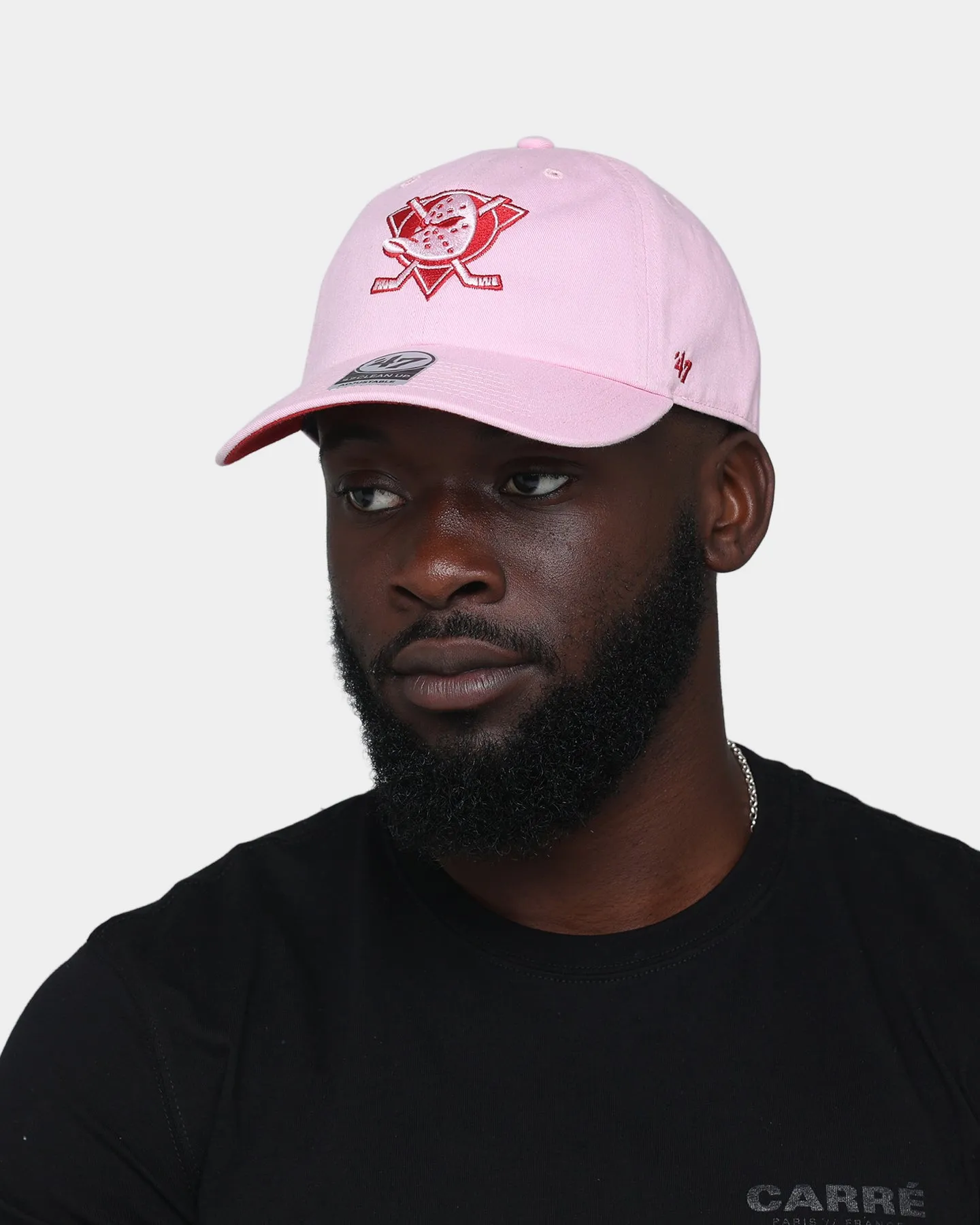 47 Brand Anaheim Ducks 'Lover Not A Fighter' Clean Up Strapback Petal Pink