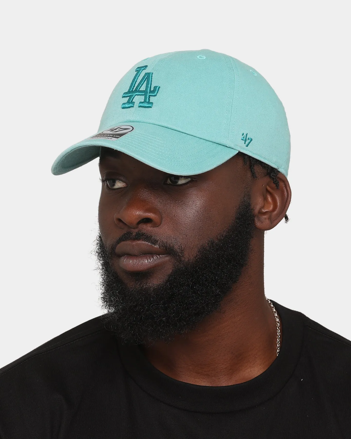 47 Brand Los Angeles Dodgers Clean Up Strapback Lagoon