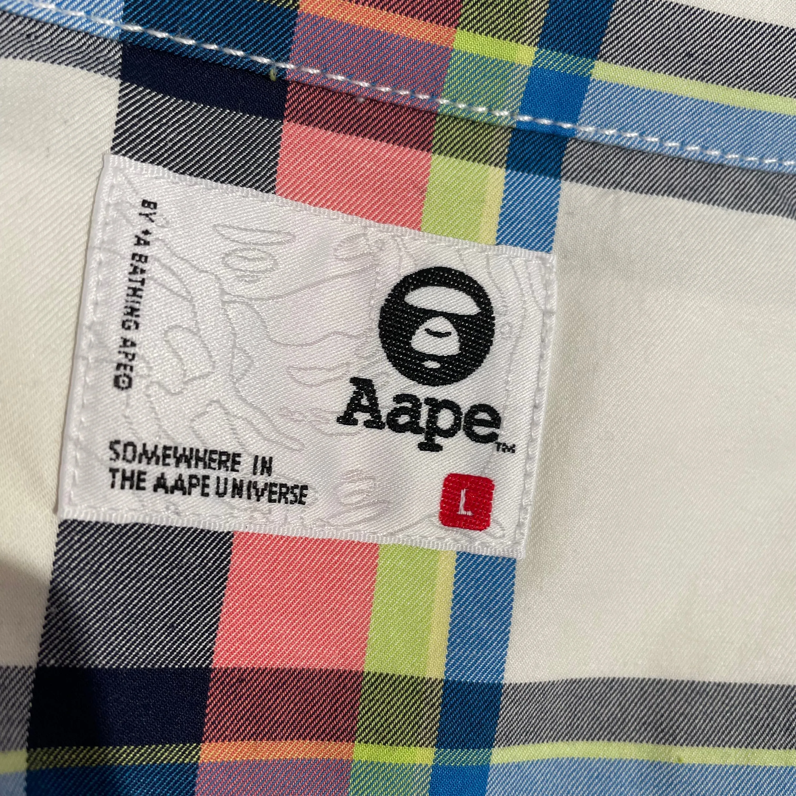 AAPE BY A BATHING APE/Polo Shirt/L/Cotton/MLT/Stripe/