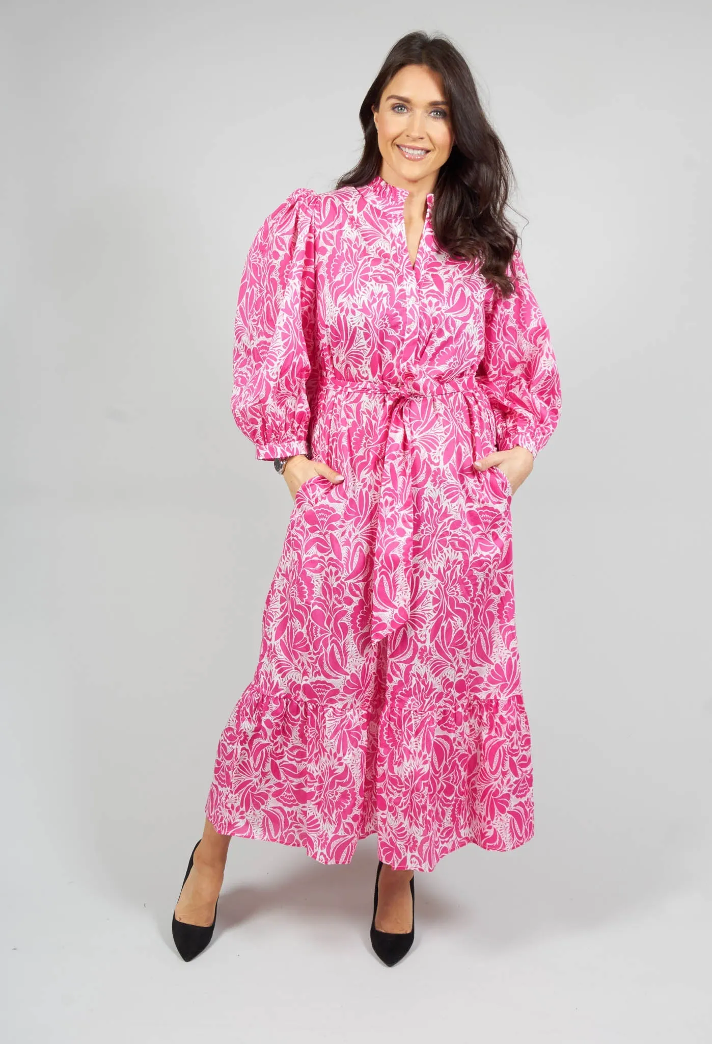 Abelone Dress in Deuce Fuchsia