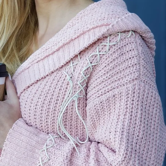 ABIGAIL Blush Pink Cardigan Long Sleeve