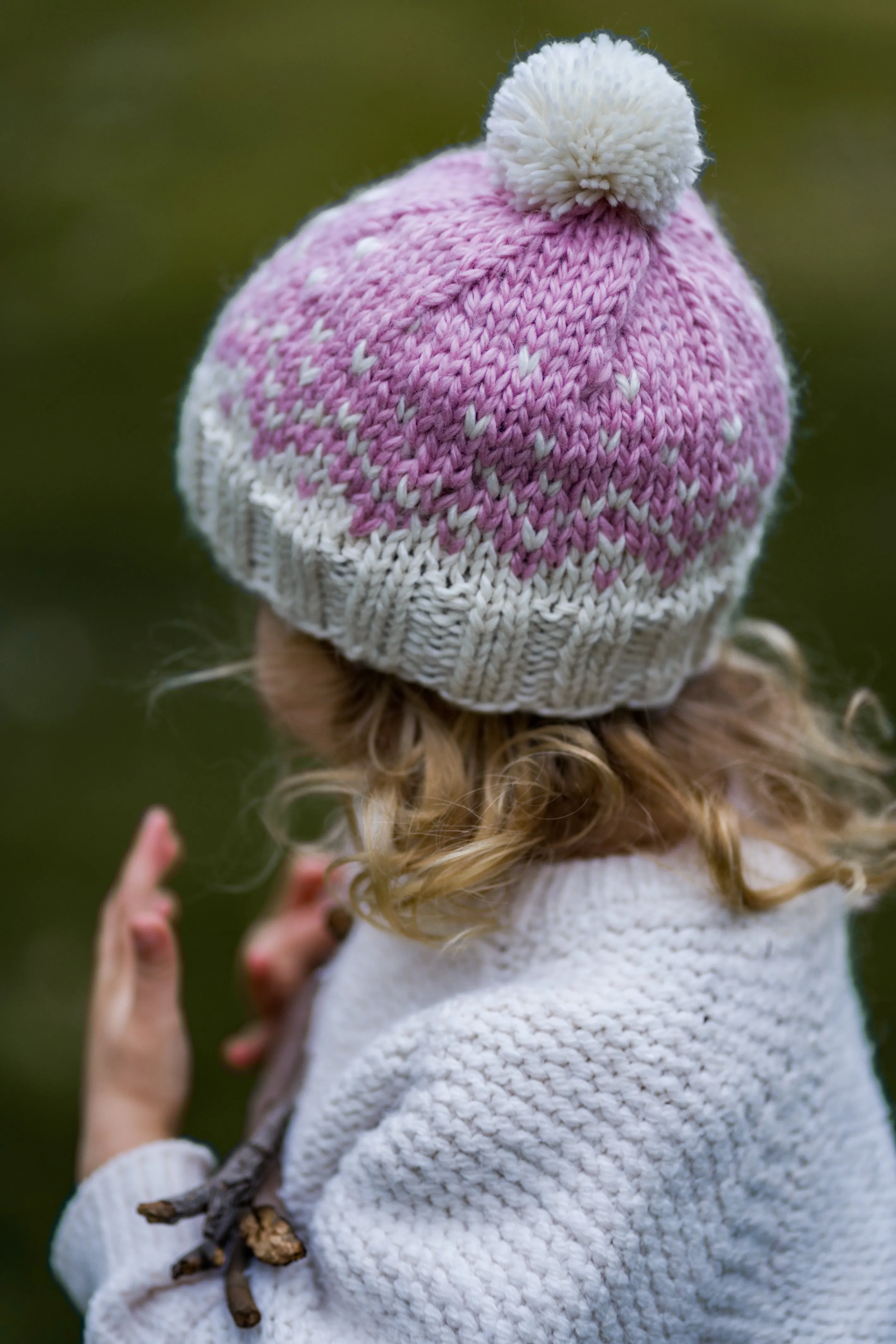 Acorn Snowflake Beanie - Pink