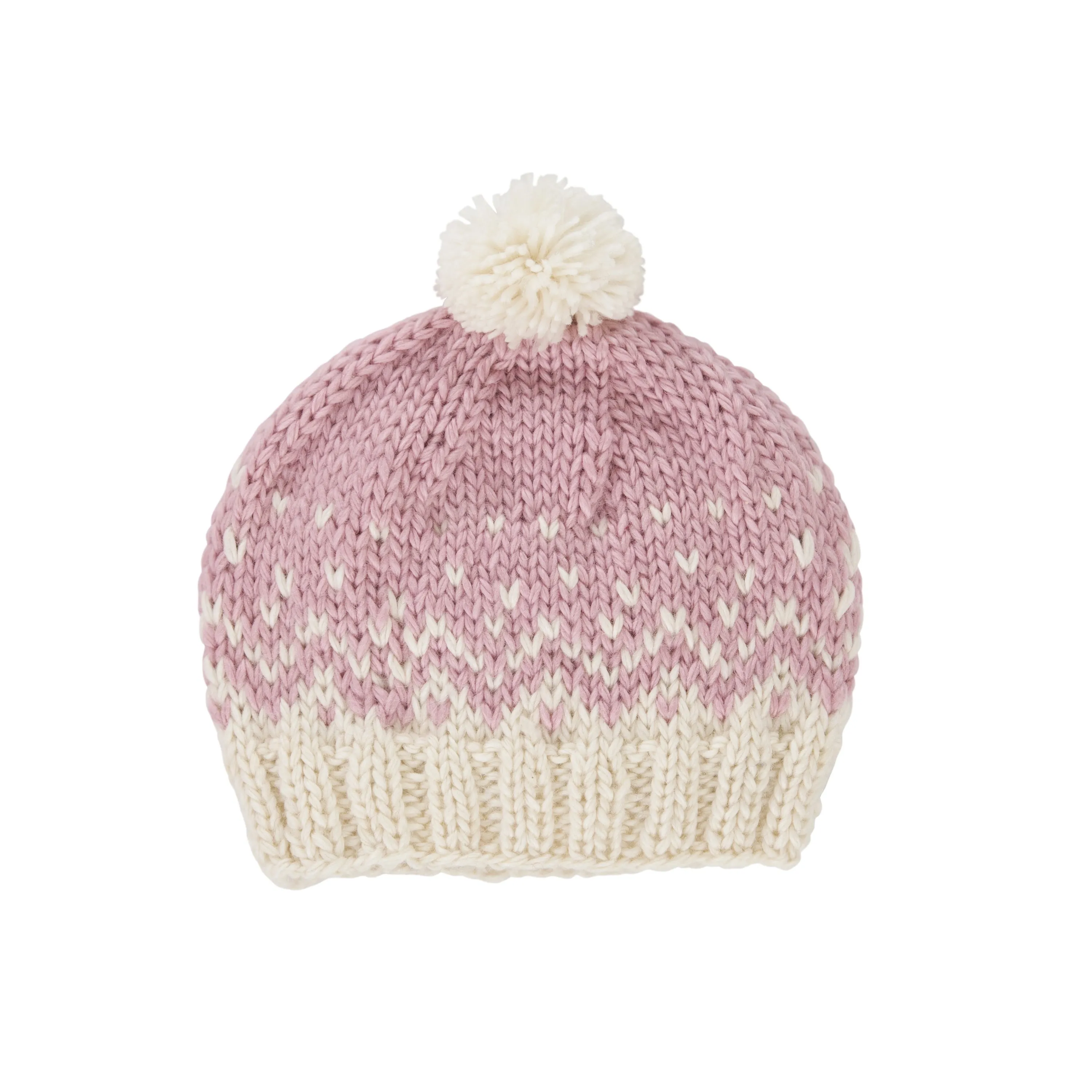 Acorn Snowflake Beanie - Pink