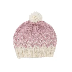 Acorn Snowflake Beanie - Pink