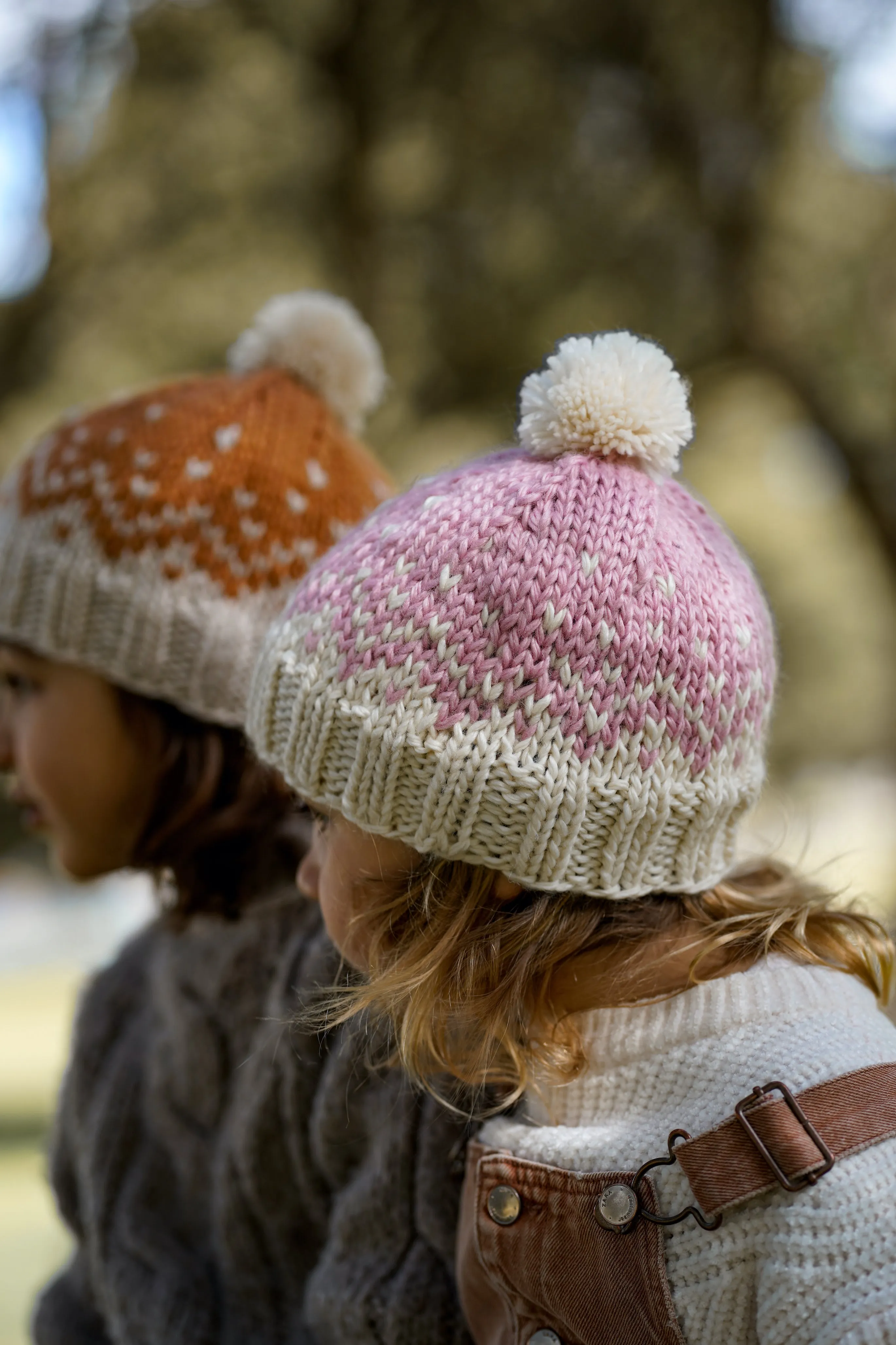 Acorn Snowflake Beanie - Pink