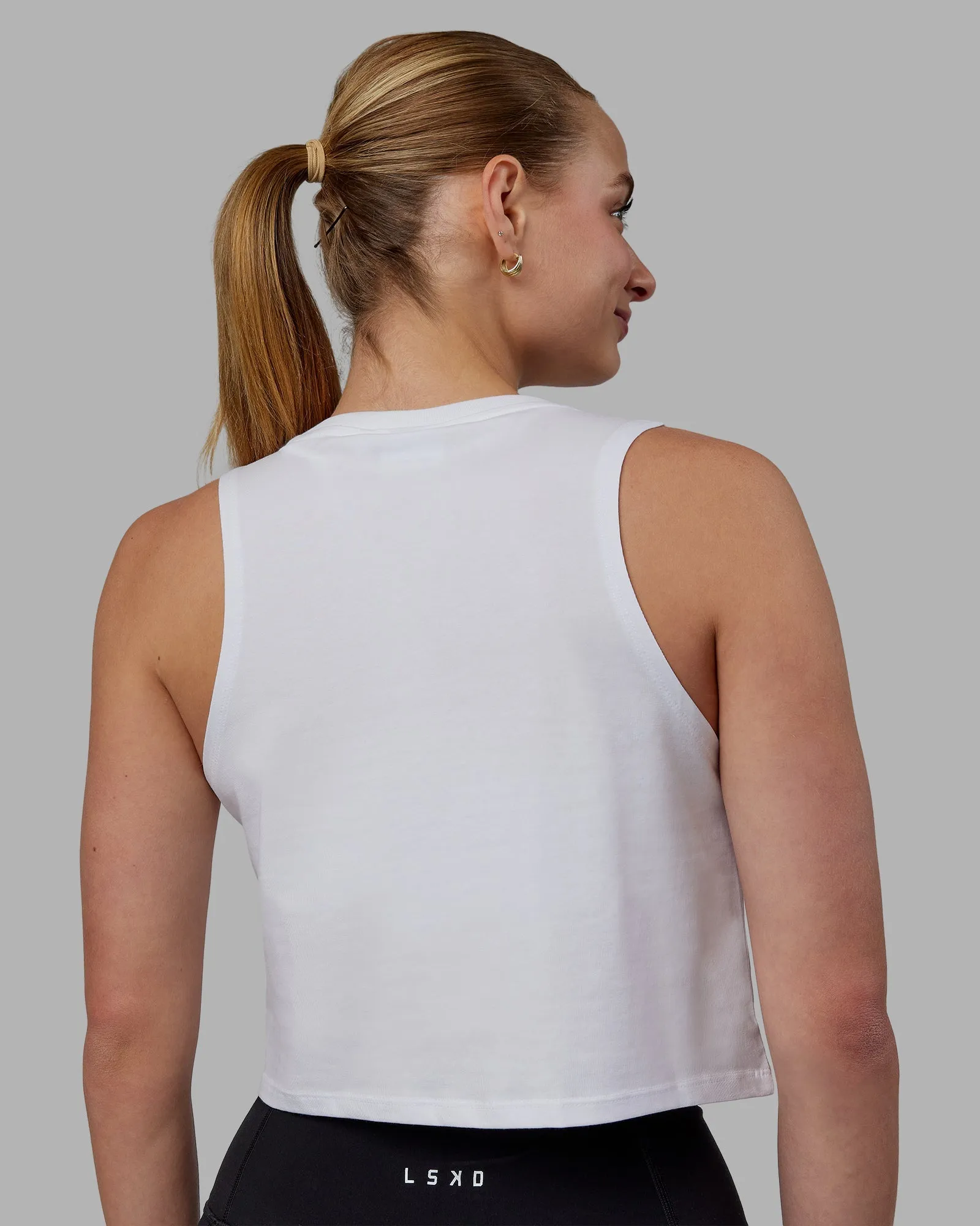 Agile FLXCotton Tank - White-Black