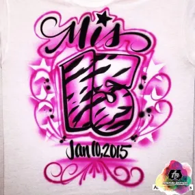 Airbrush Zebra Print Quince Shirt Design