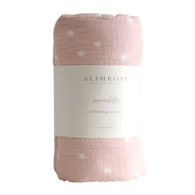 Alimrose - Baby Muslin Swaddle Starry Night - Petal