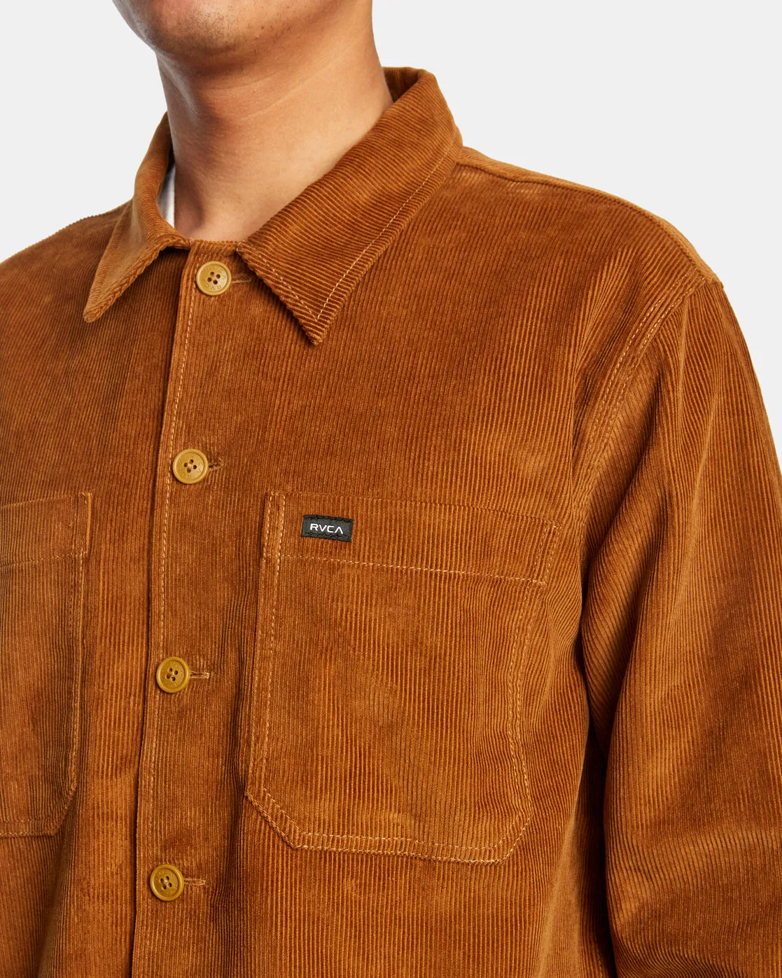 Americana Corduroy Overshirt - Camel