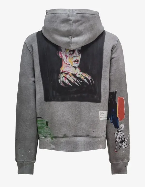 Amiri x Wes Lang Blood 38' Grey Hoodie