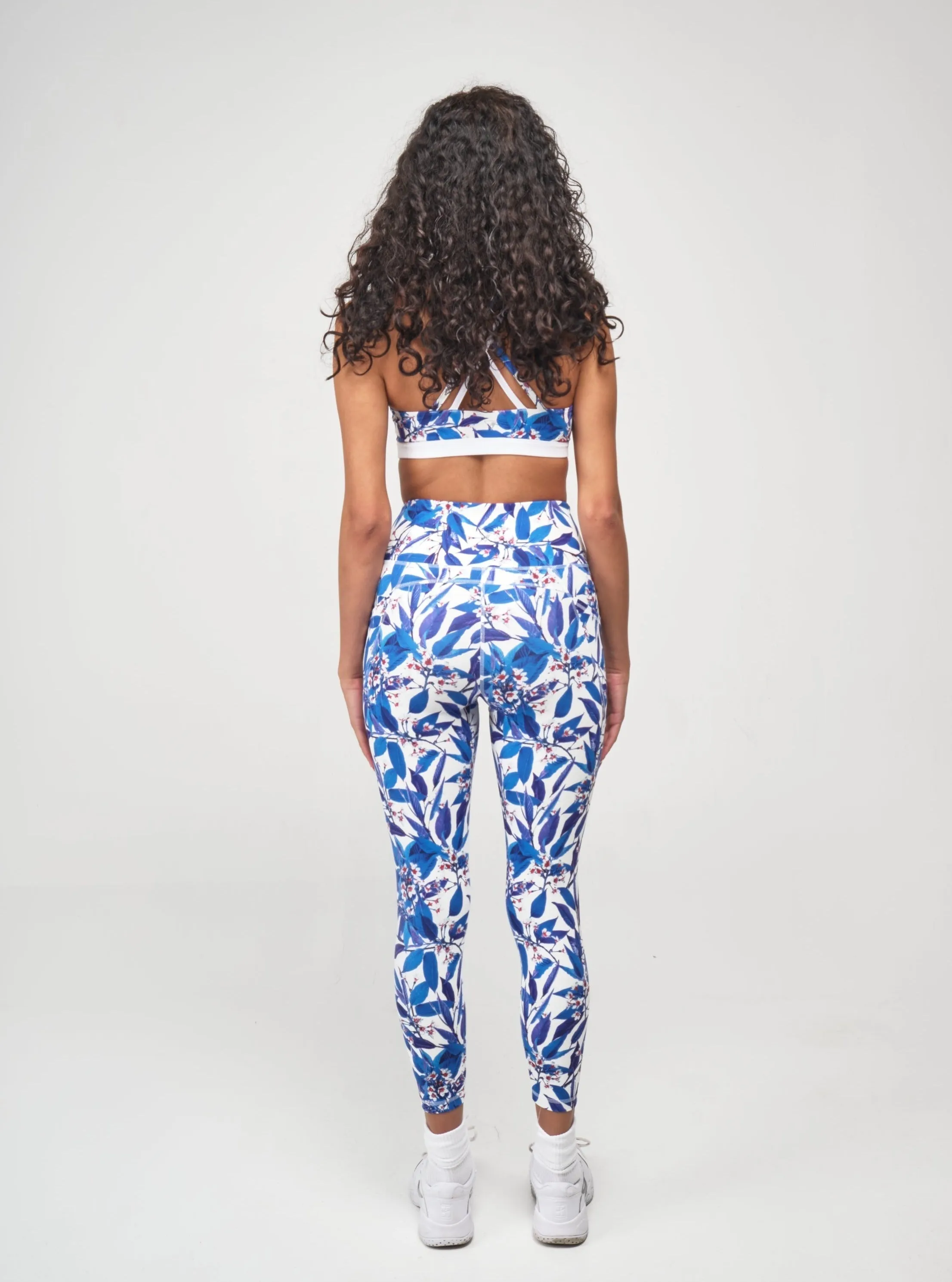 Ankle Legging - Blue Flora