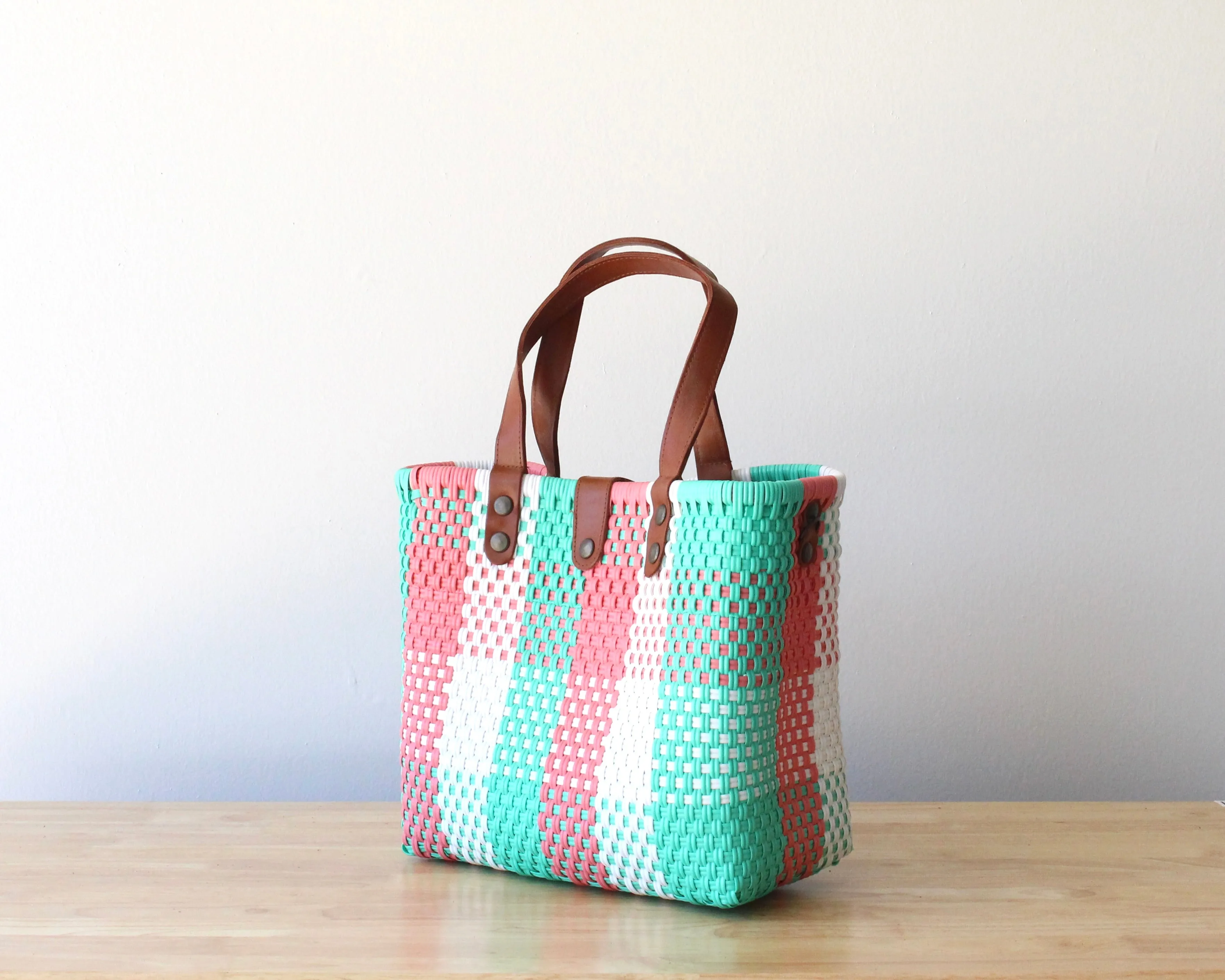 Aqua & Pink Purse by MexiMexi