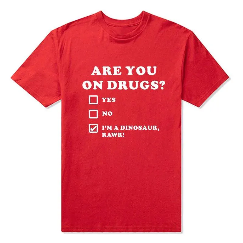 ARE YOU ON DRUGS Funny Printed Club T-shirts with Short Sleeves