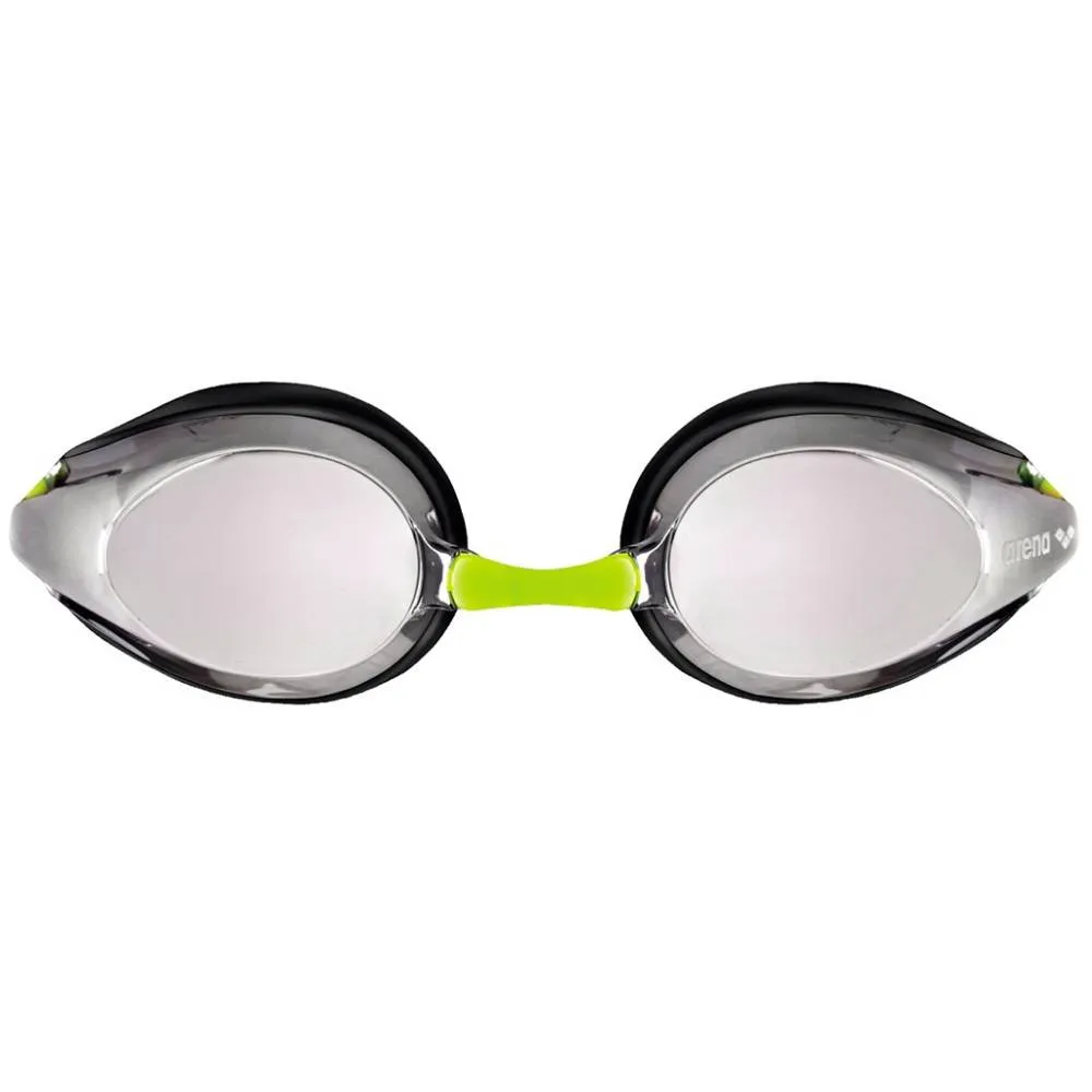 ARENA Junior's Tracks Mirror Swimming Goggle (Silver/Black/Fluo Yellow)