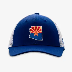 Arizona Outline Curved Snapback Hat