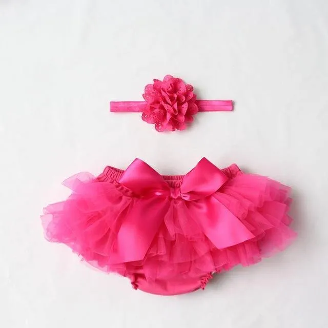 Baby Cotton Chiffon Ruffle Bloomers