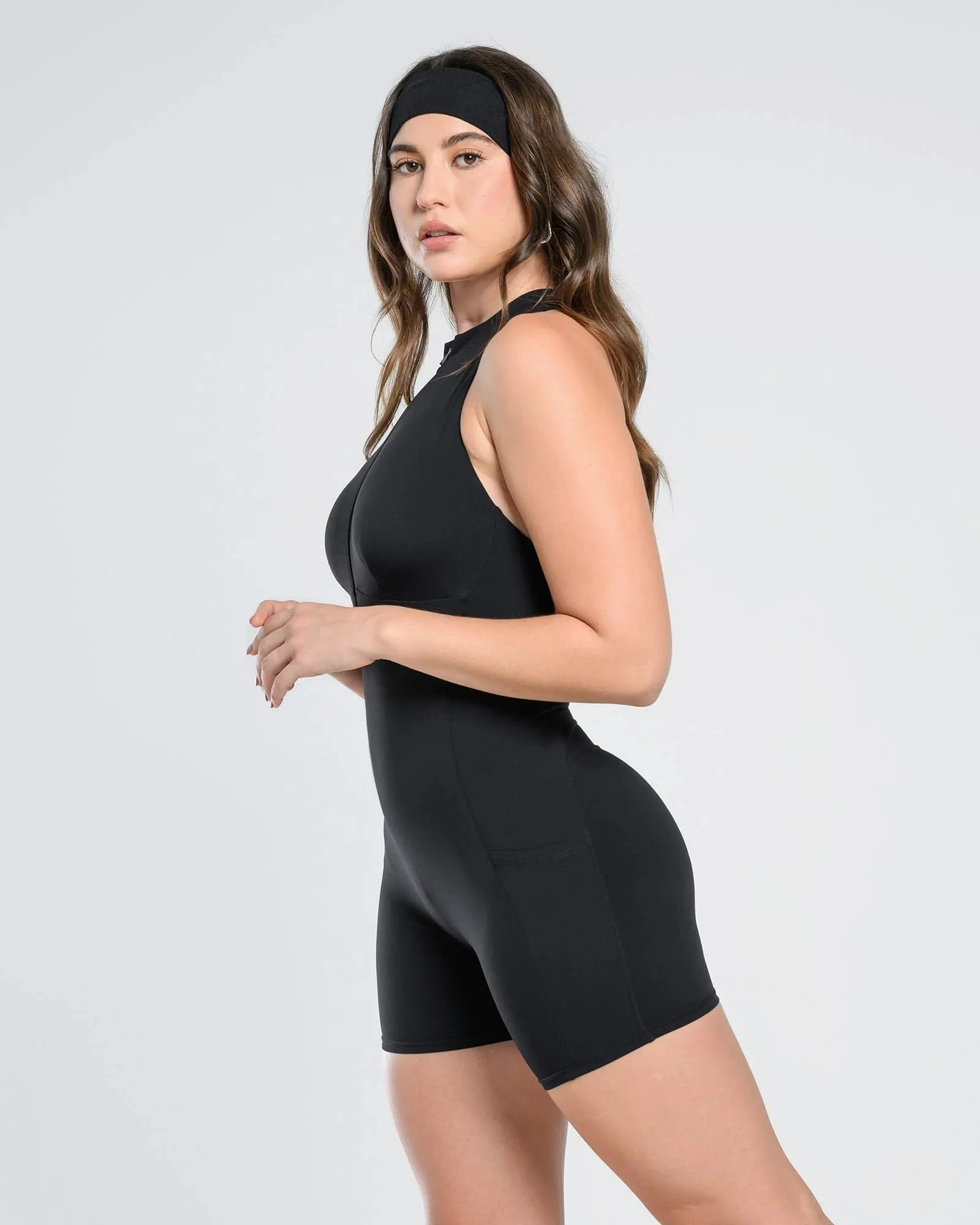 Backcut Bliss Zip-Up Romper