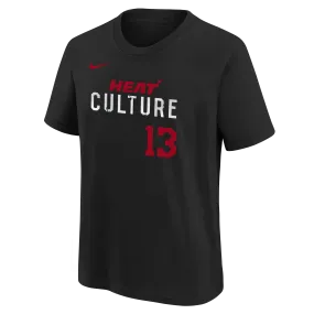 Bam Adebayo Nike HEAT Culture Name & Number Kids Tee