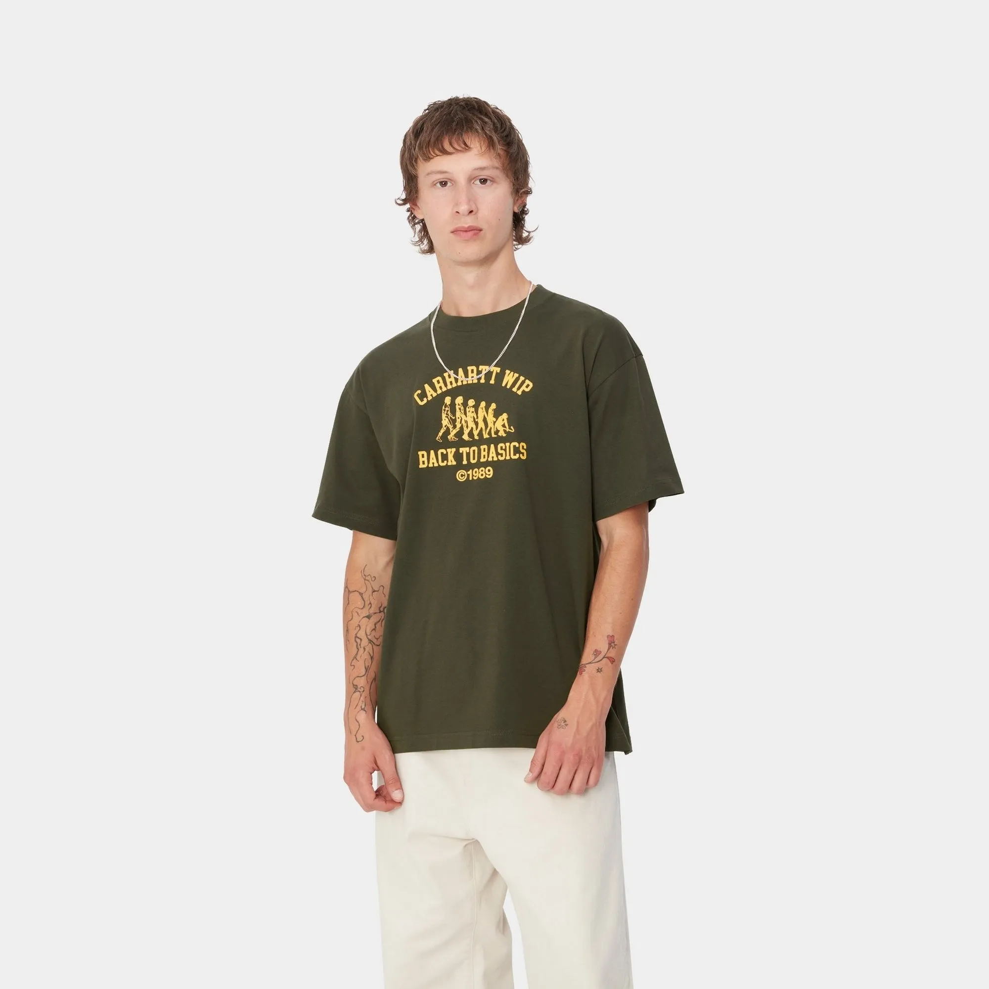 Basics T-Shirt | Office Green / Winter Spice