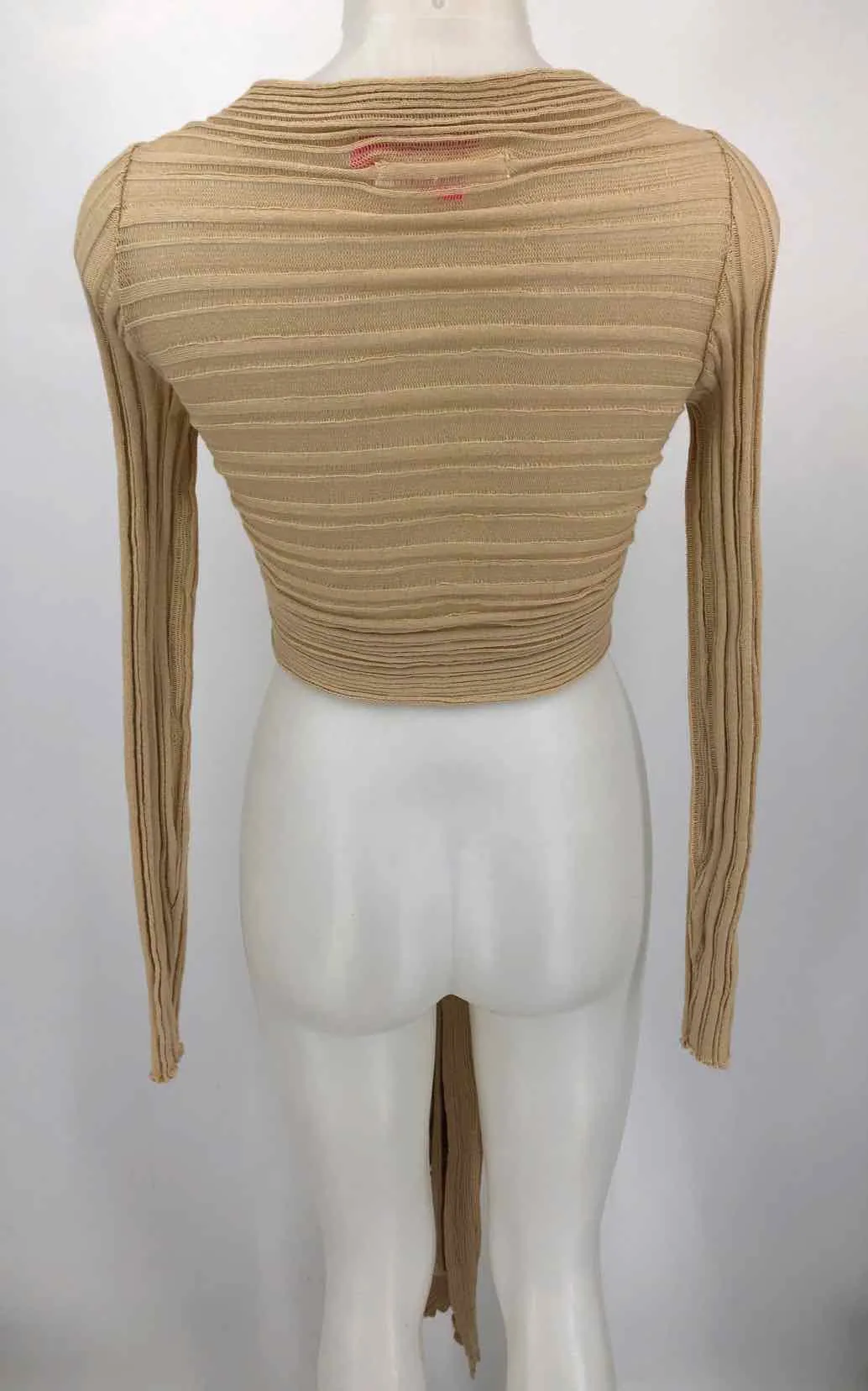 Beige Cotton Made in Greece Wrap Size MEDIUM (M) Sweater