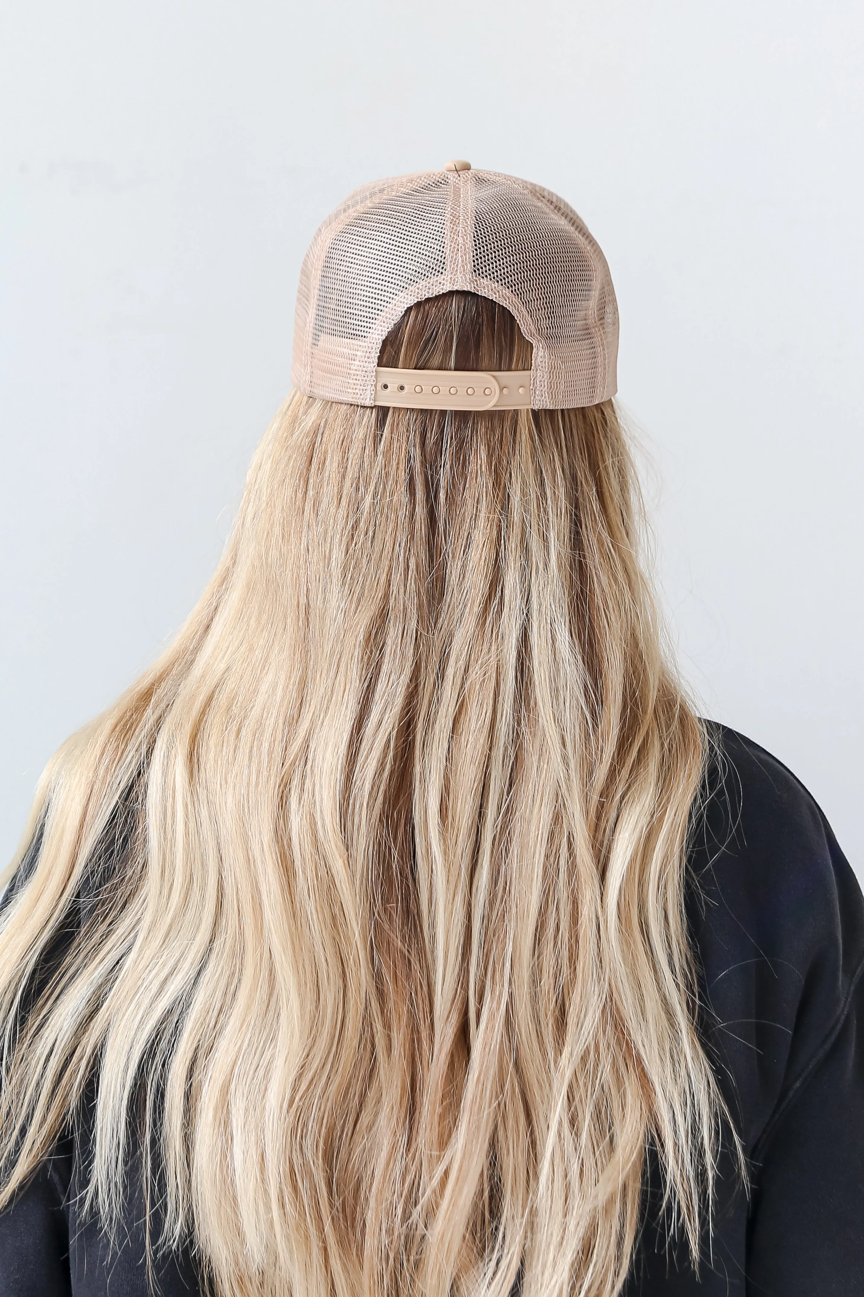 Beige Savannah Script Trucker Hat