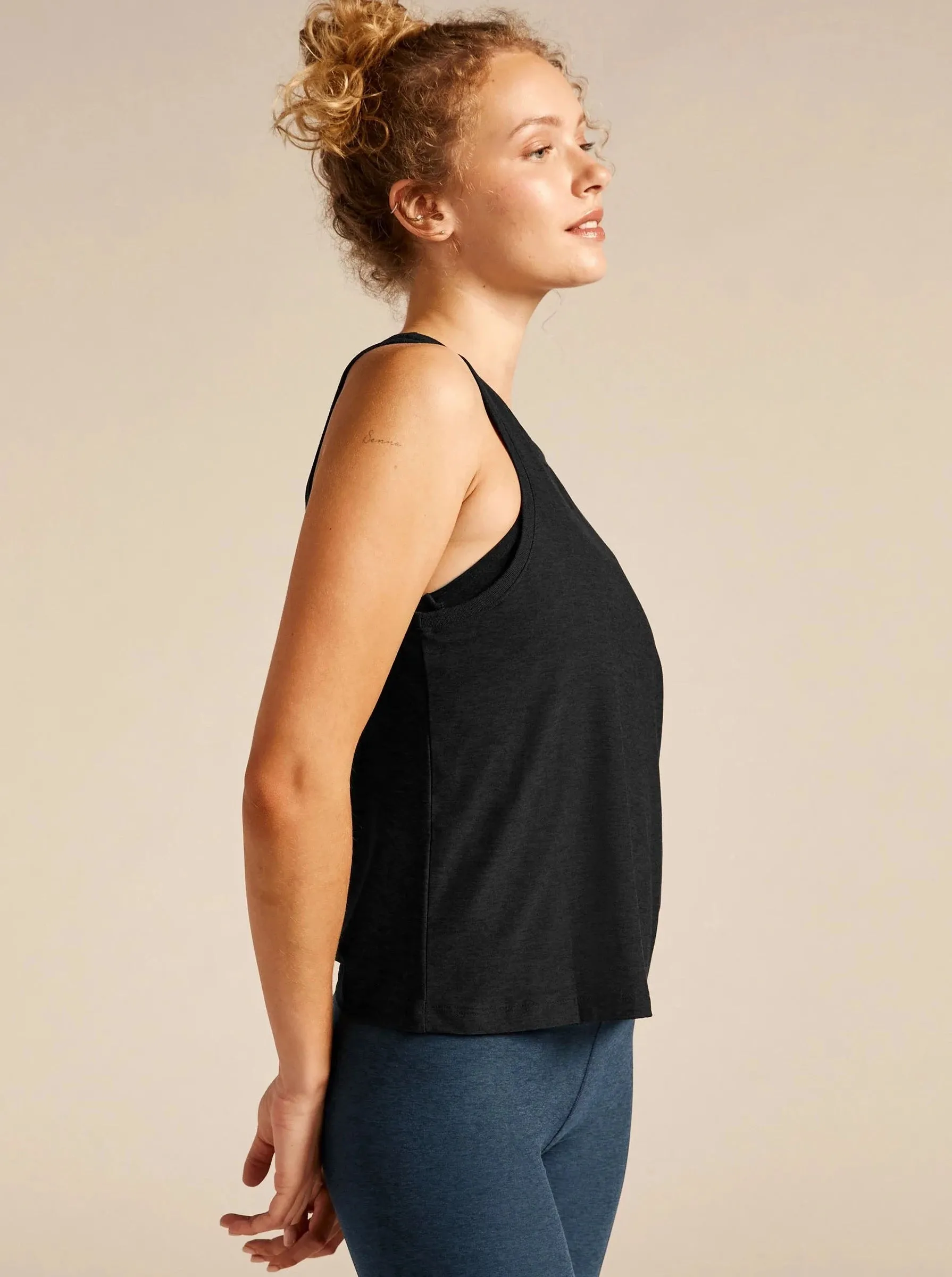 Beyond Yoga Featherweight Rebalance Tank - Darkest Night