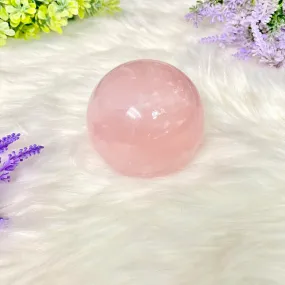 Big Polished Rose Quartz Sphere Crystal