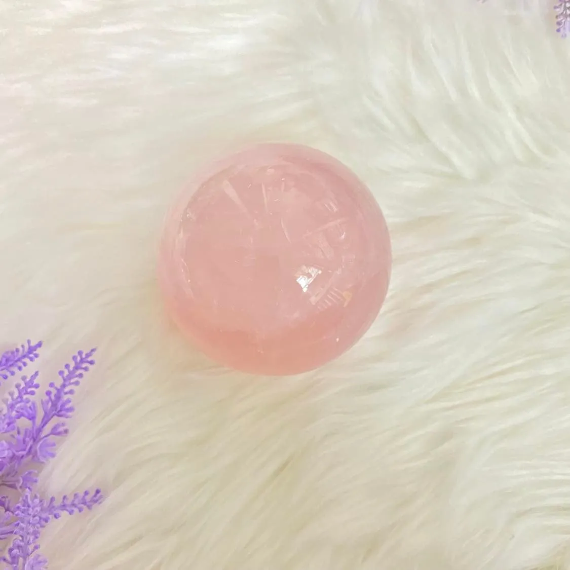 Big Polished Rose Quartz Sphere Crystal