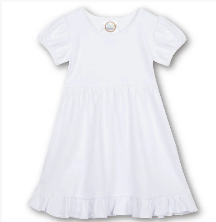 Blanks Short Sleeve Dress - Ruffle Trim