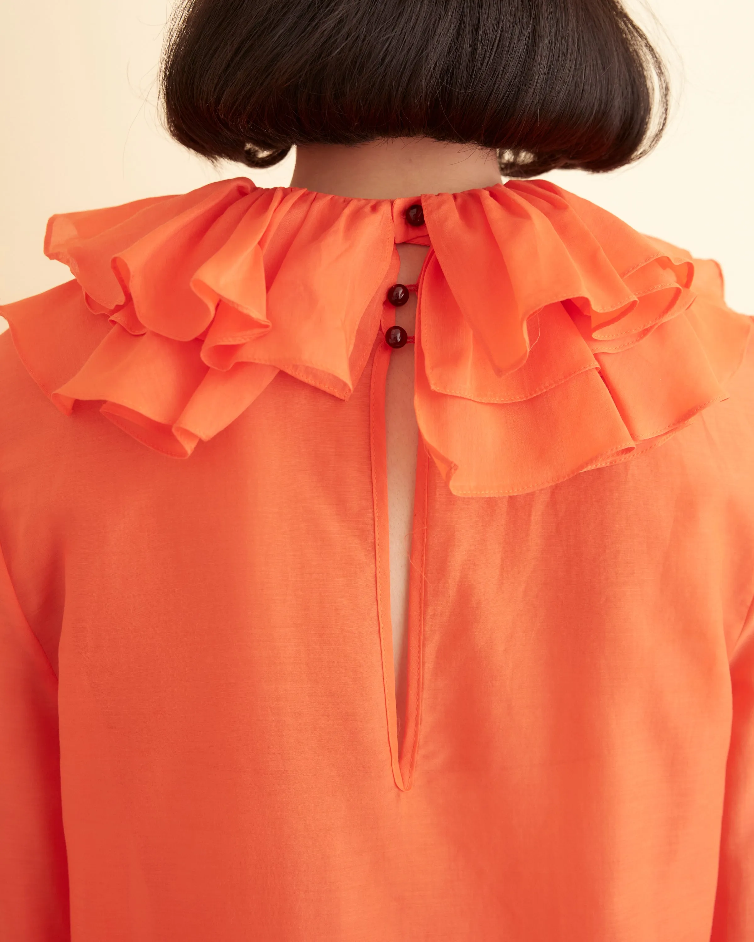 Boo Ruffle Gown - Orange