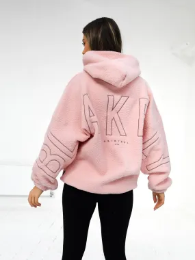 Borg Isabel Oversized Hoodie - Pink