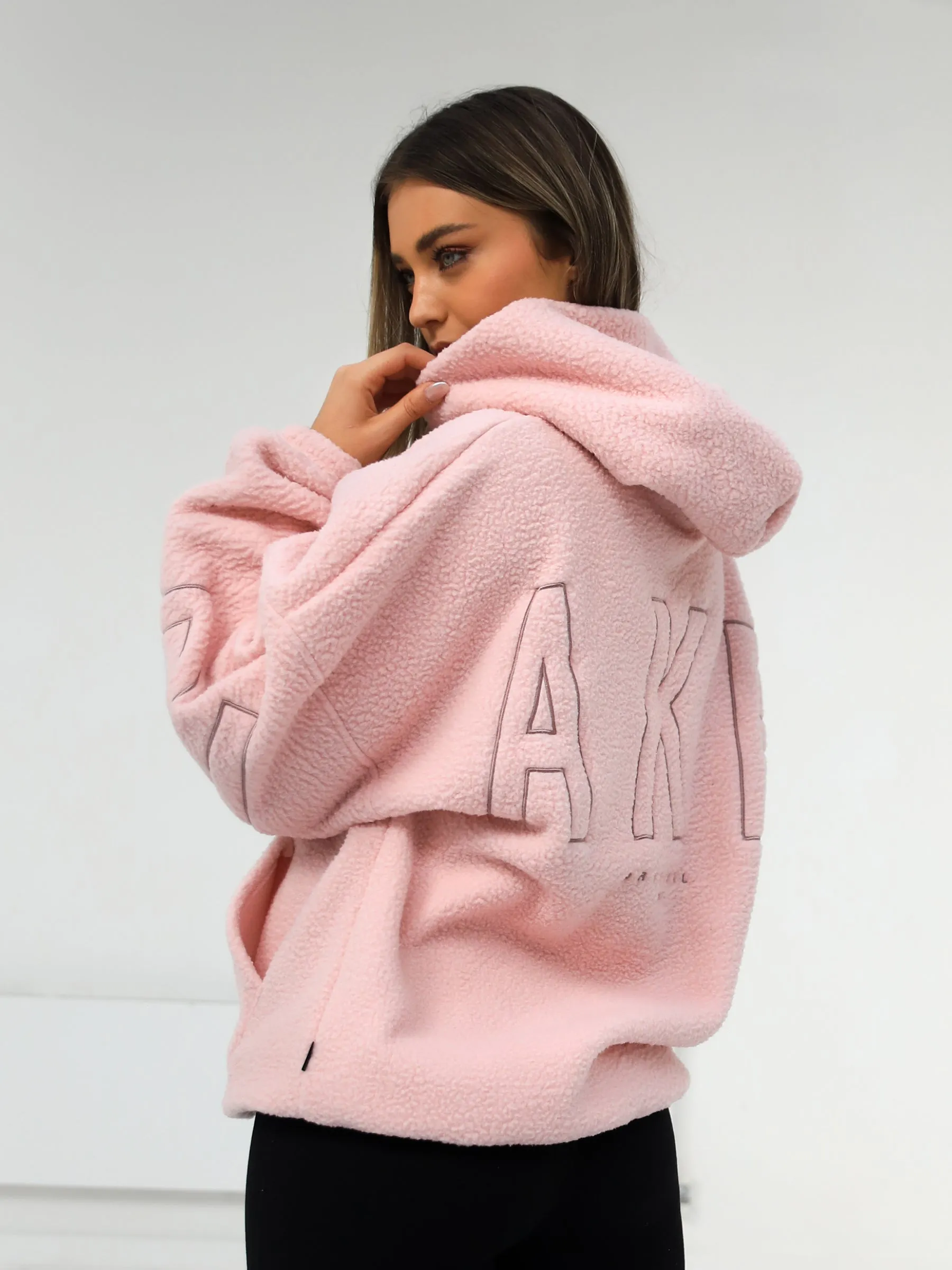 Borg Isabel Oversized Hoodie - Pink