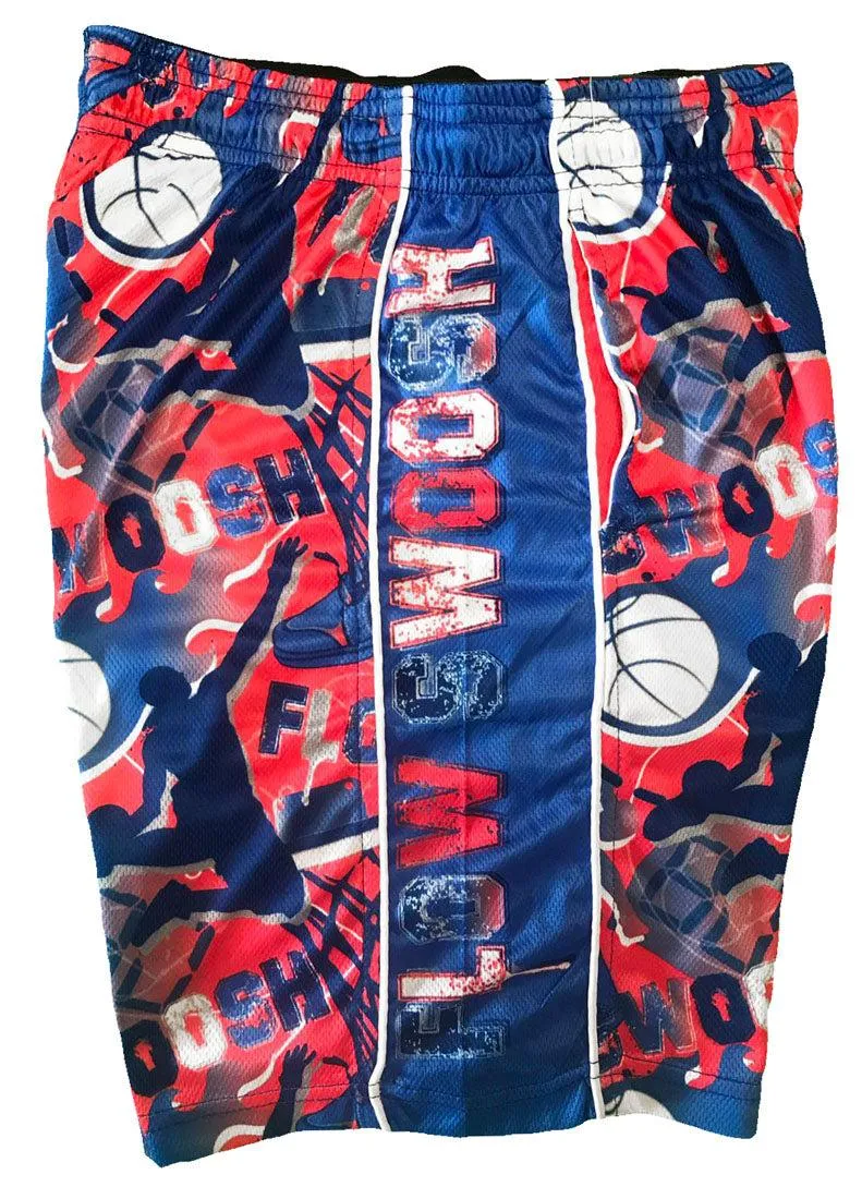 Boys Flow Swoosh Blue & Red Attack Short