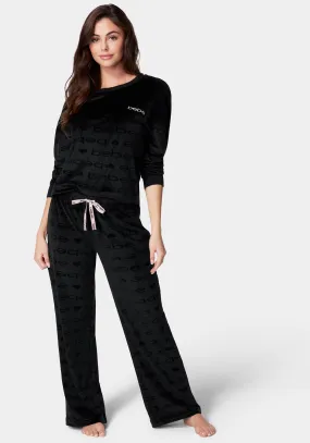 Burnout Velour Pajama Set