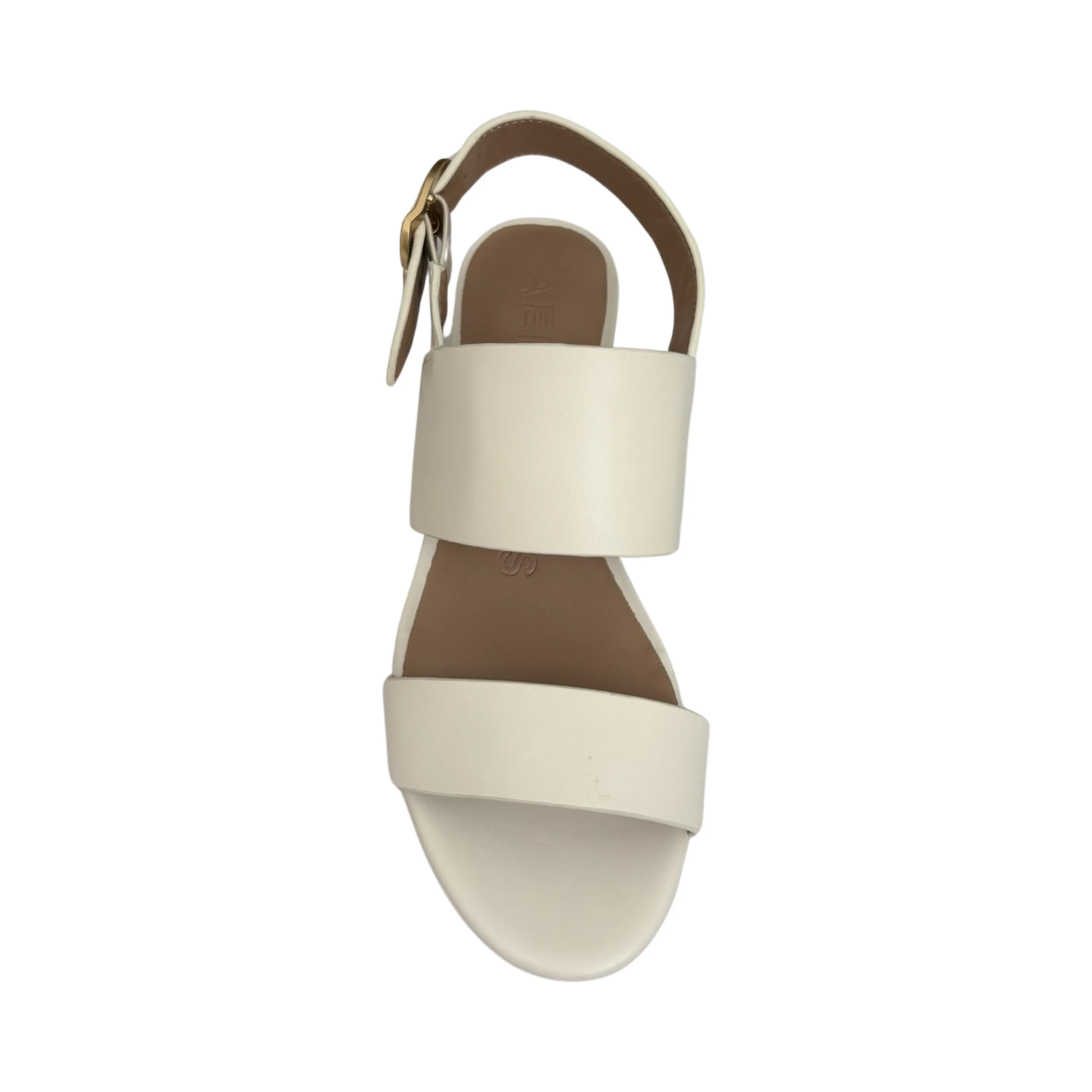 Camera Eggshell Leather Sandal