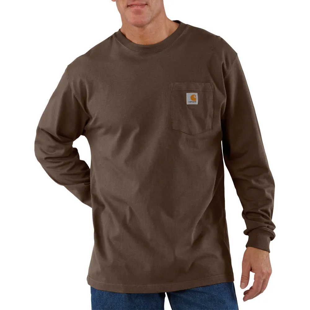 Carhartt Men's Long Sleeve Pocket T-Shirt_Dark Brown