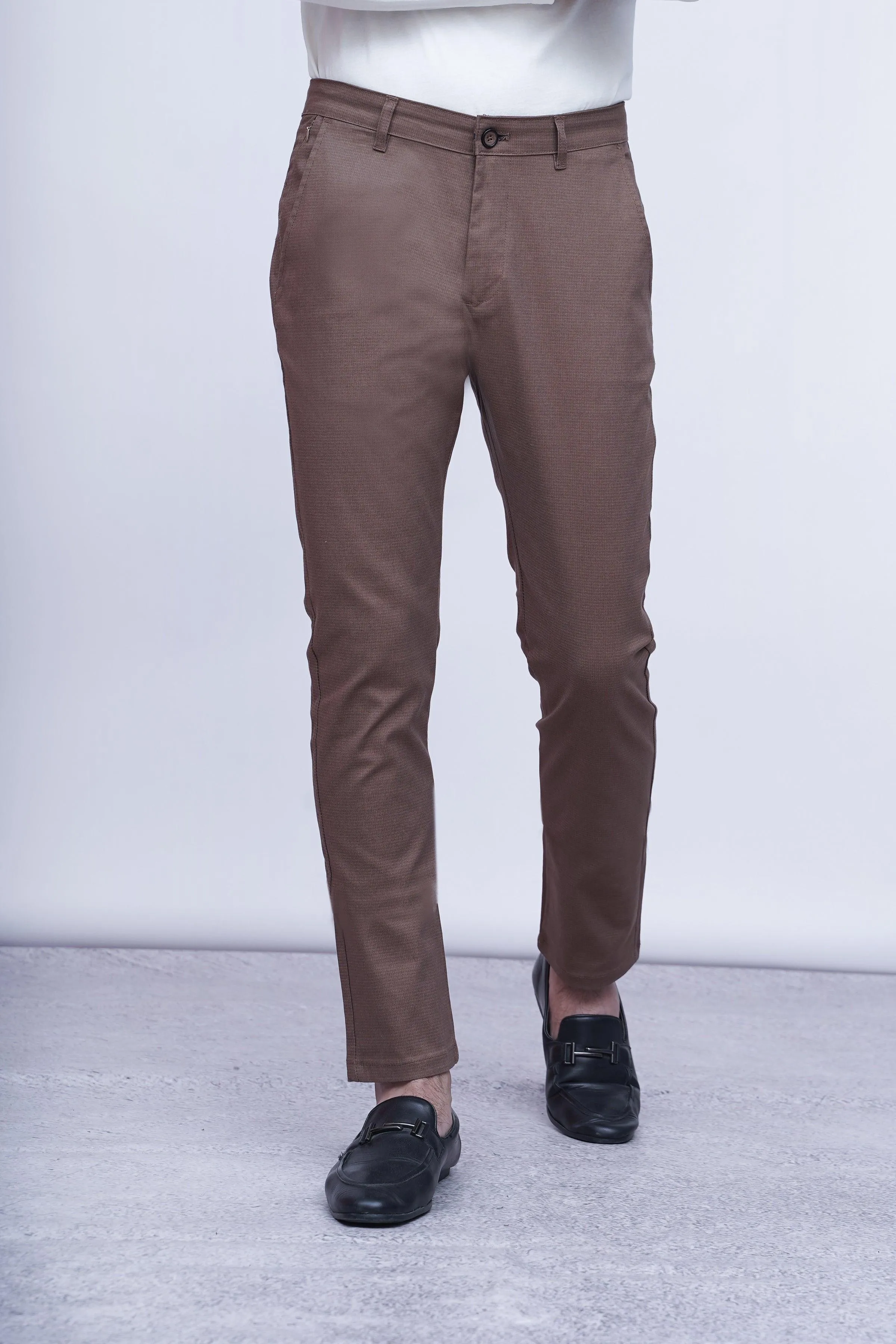 CASUAL PANT CROSS POCKET BROWN