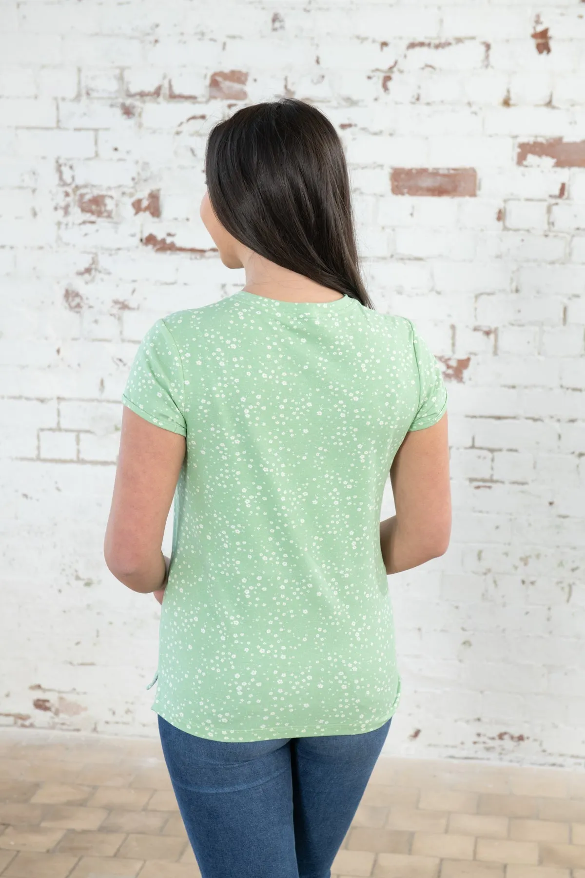 Causeway Tee - Soft Green Floral