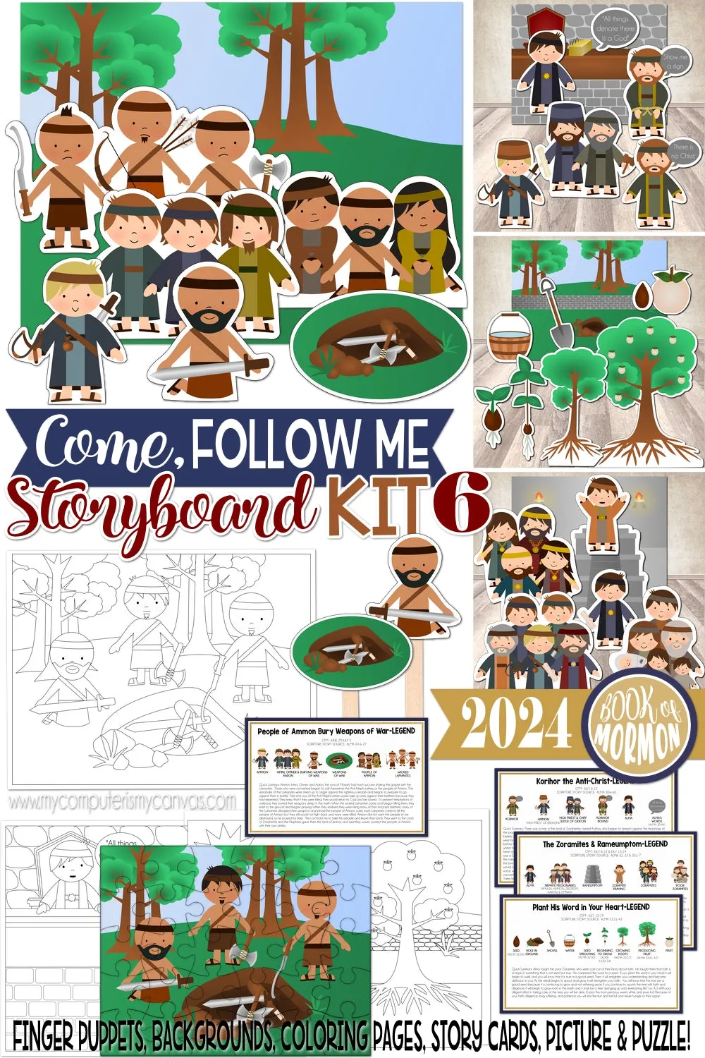 CFM BOOK of MORMON Story Board {KIT 6} Printable