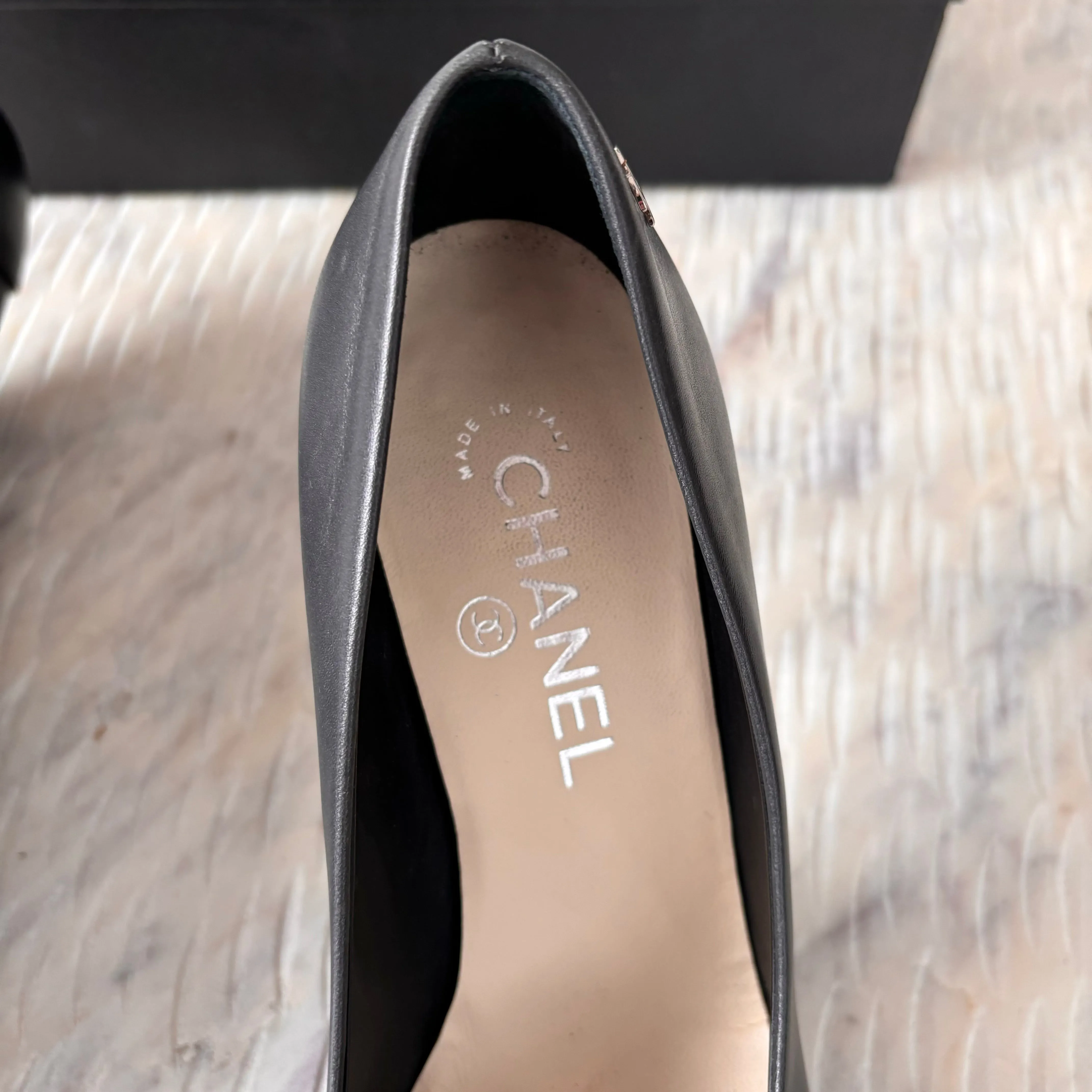 Chanel CC Cap Toe Heels