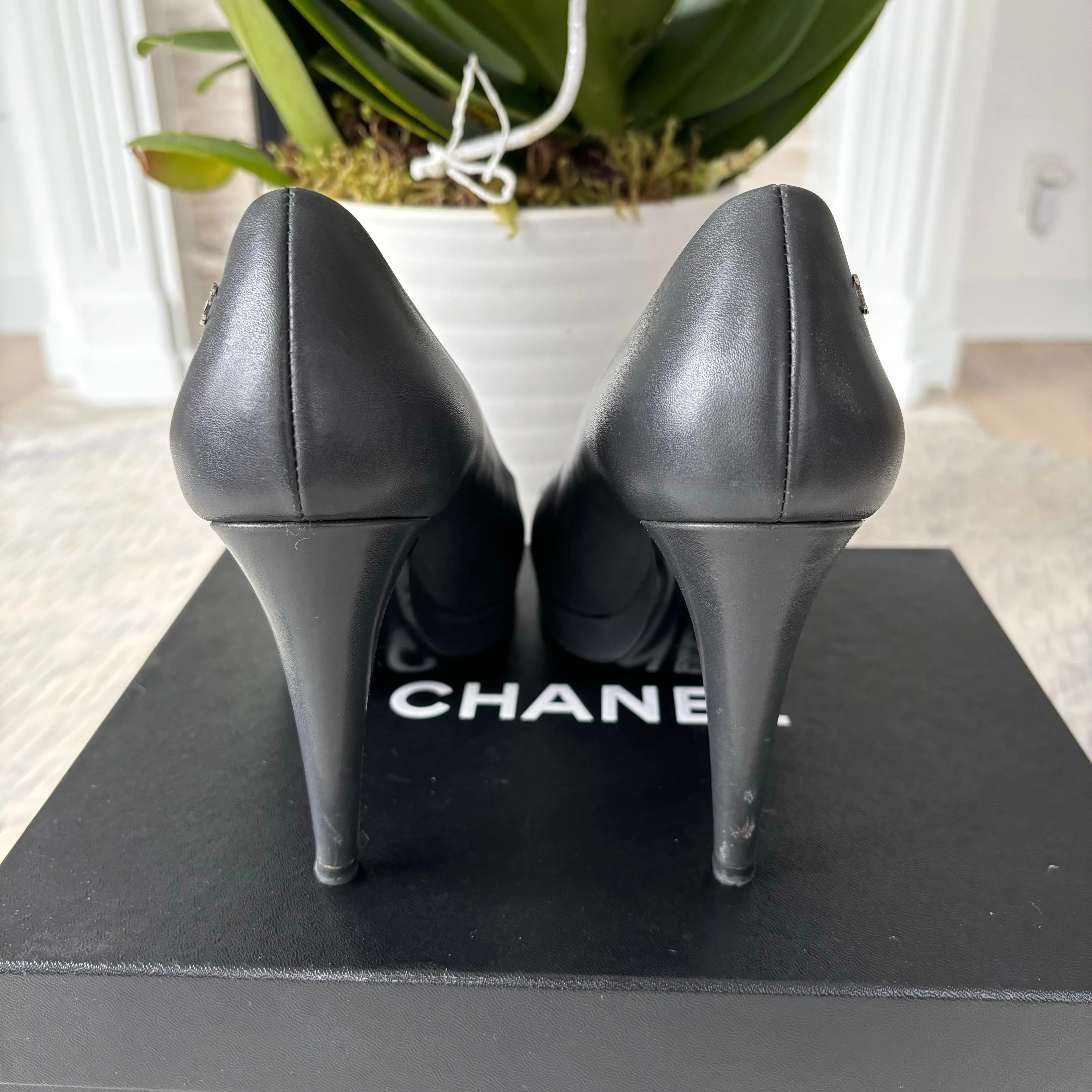 Chanel CC Cap Toe Heels