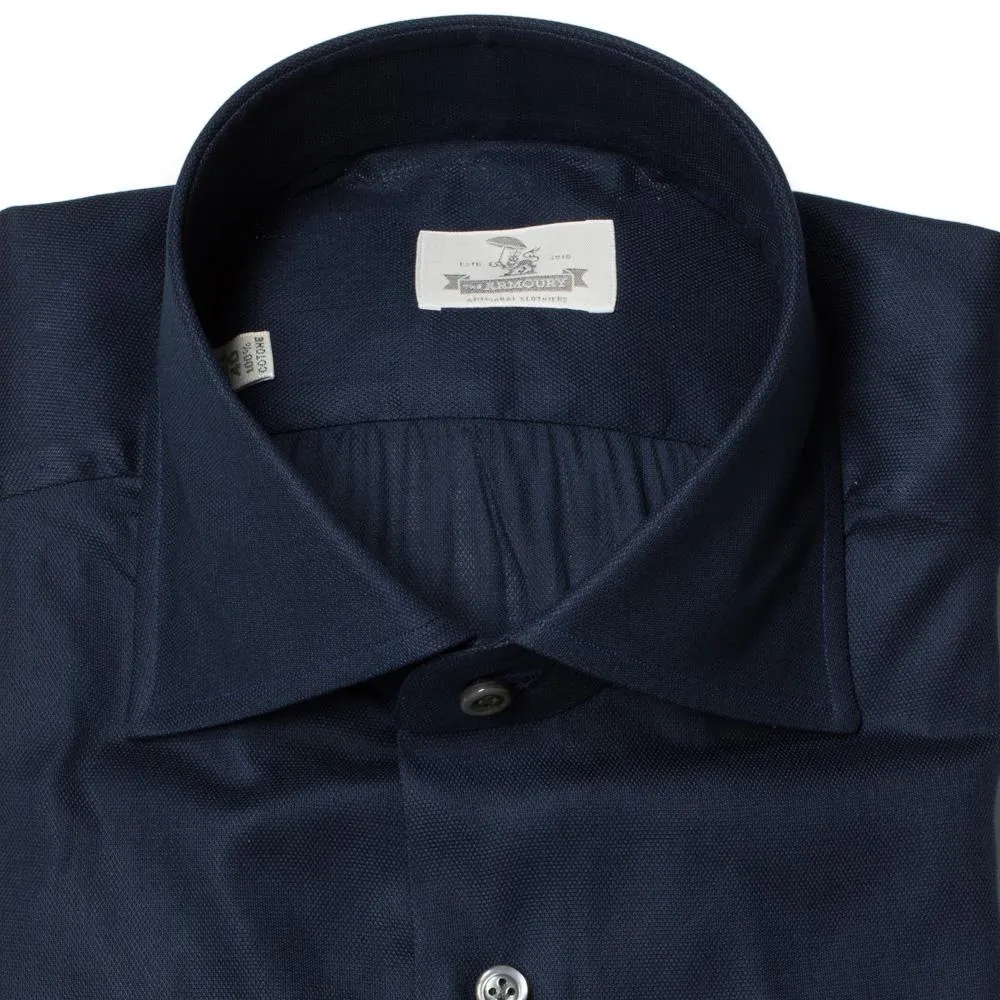 Cotton Airtex Spread Collar Shirt