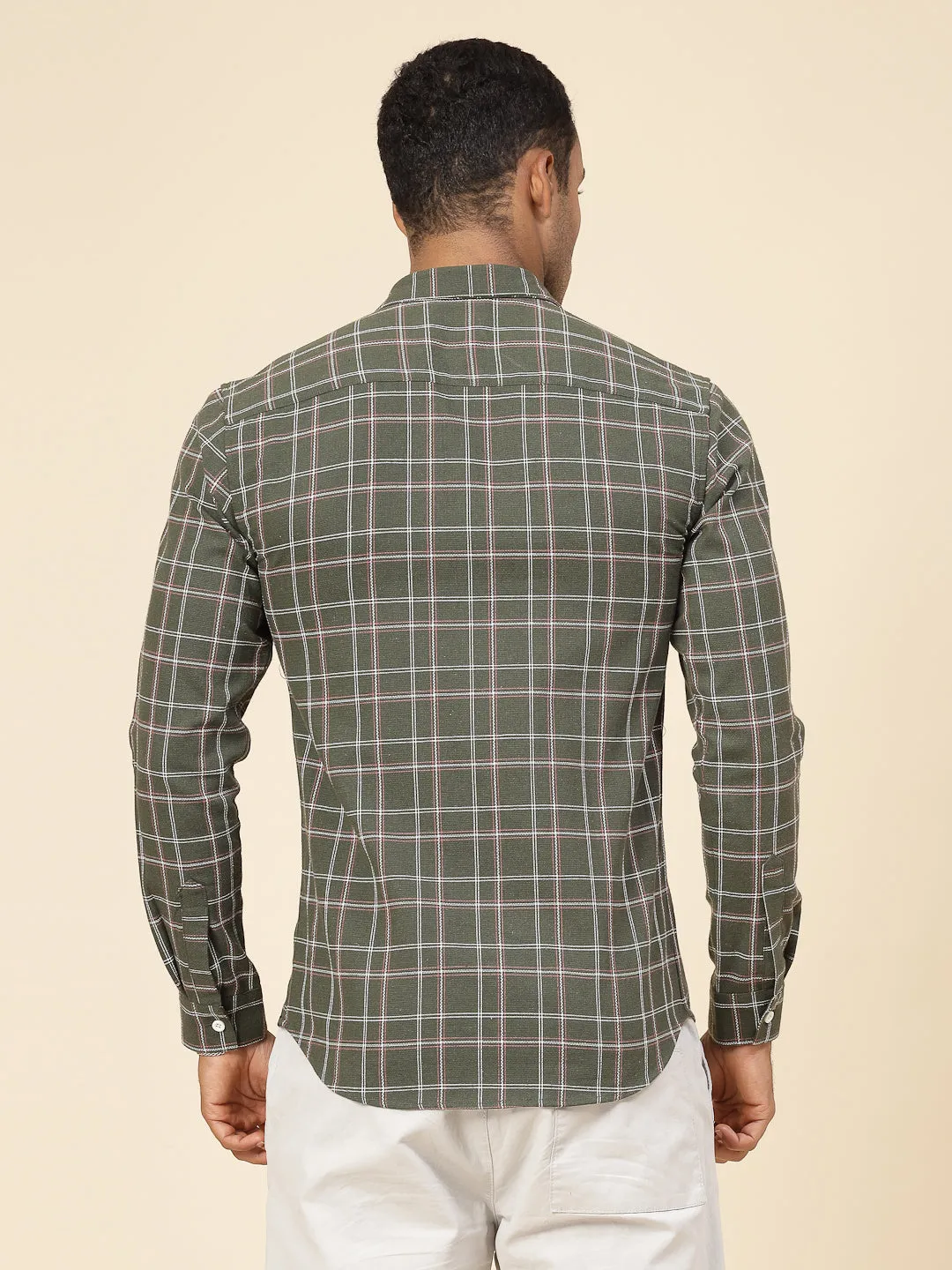 Cotton Checks Tailored Utility Shirt