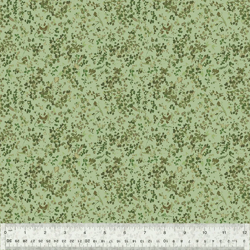 Cotton Fabric, WILDFLOWER, EUCALYPTUS, 53808-13, FLORET Collection by Kelly Ventura for Windham Fabrics