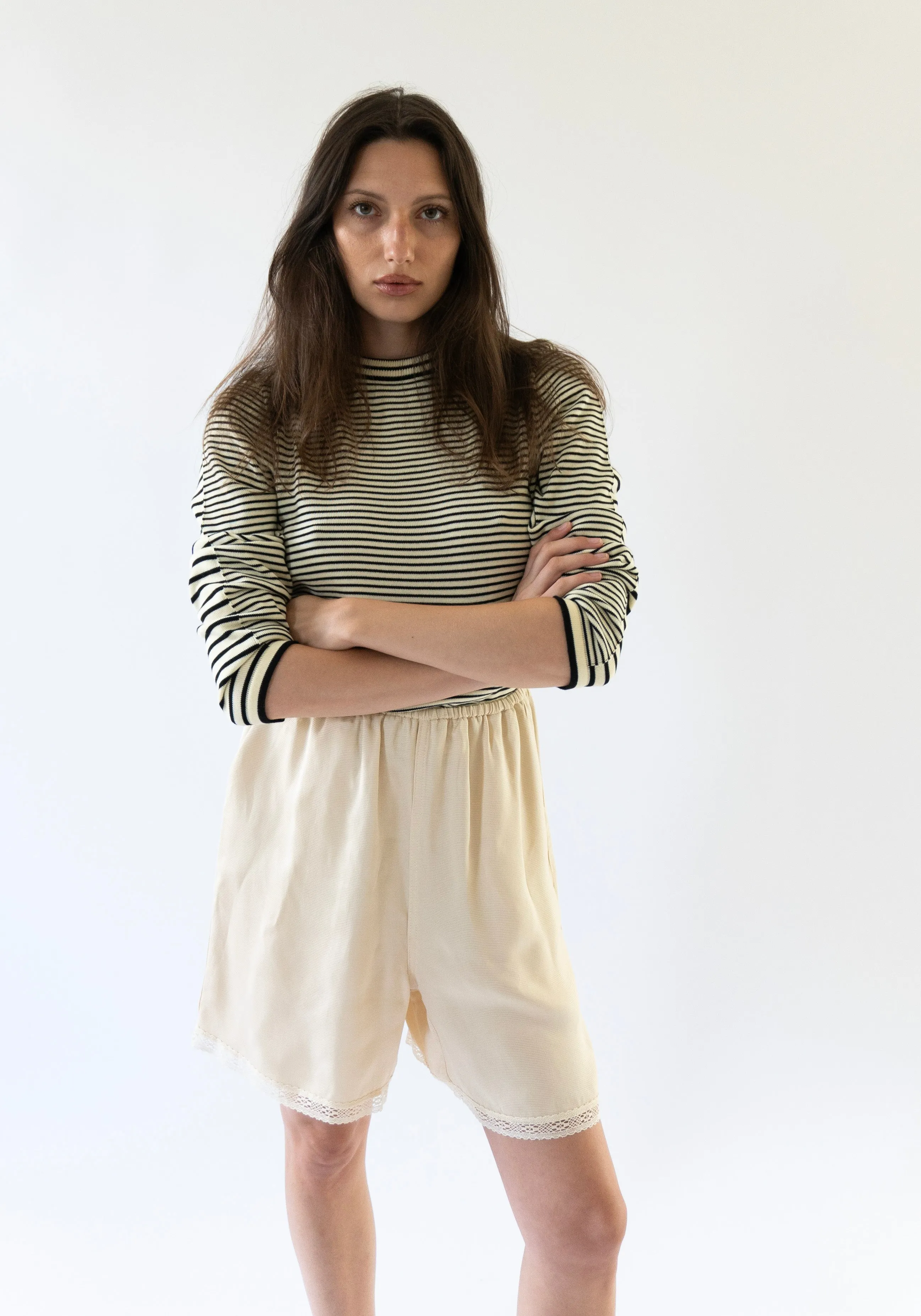 Cotton Striped Long Sleeve Tee