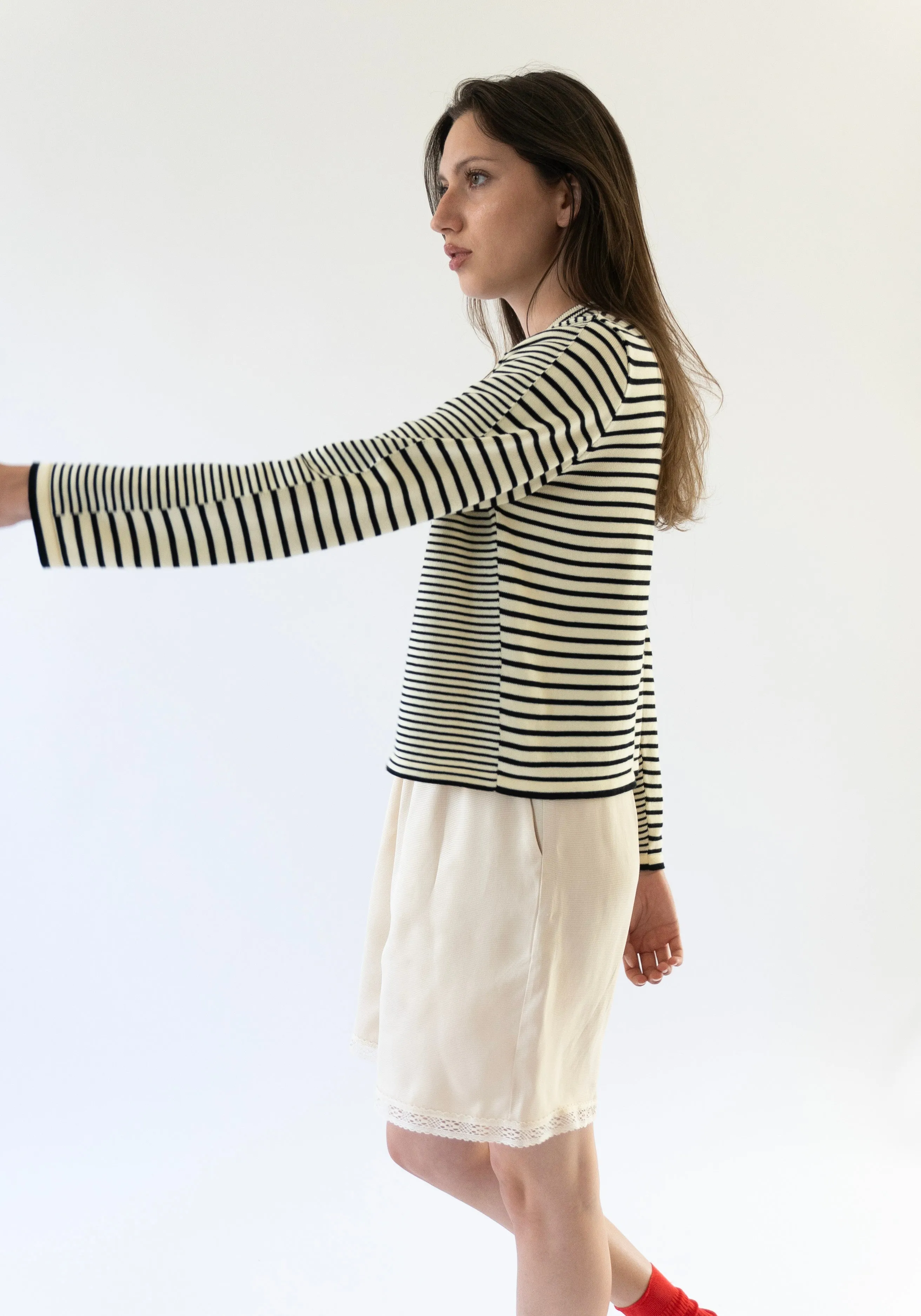 Cotton Striped Long Sleeve Tee